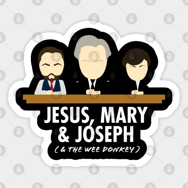 jesus mary and joseph and the wee donkey tshirt